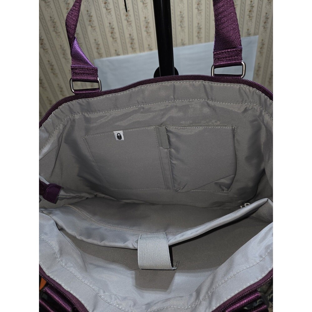 Baggallini Anywhere Day Laptop Tote Purple NWT RFID Travel Work Bag Lightweight - Picture 5 of 5